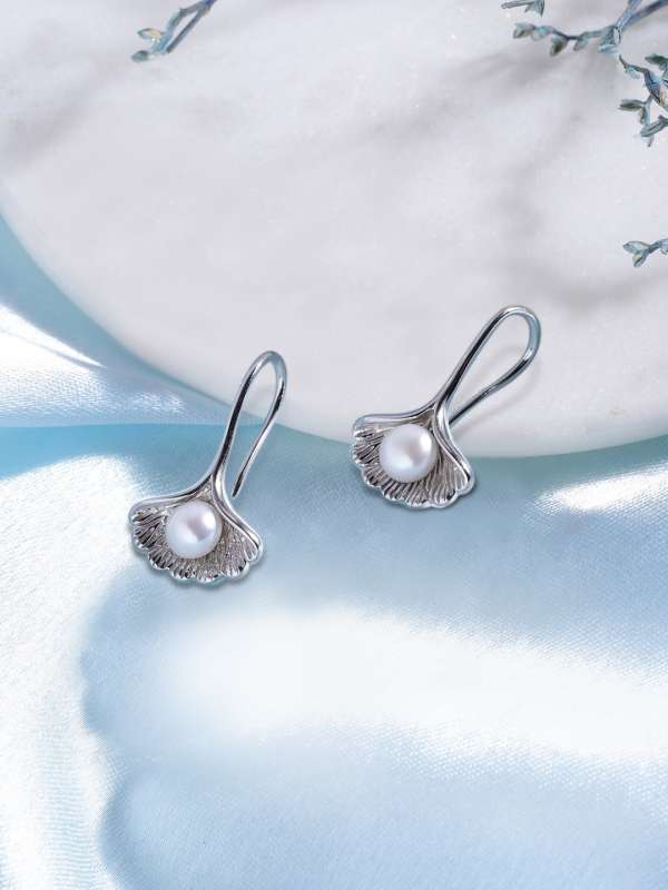 Buy Ornate Jewels 925 Sterling Silver Real Pearl Earrings Online At Best  Price  Tata CLiQ