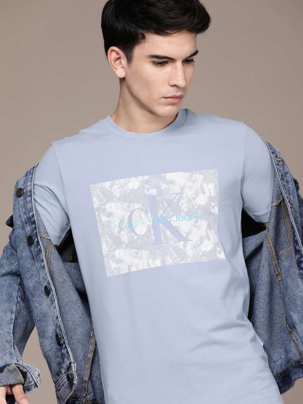Calvin Klein Jeans Grey Tshirts - Buy Calvin Klein Jeans Grey Tshirts  online in India