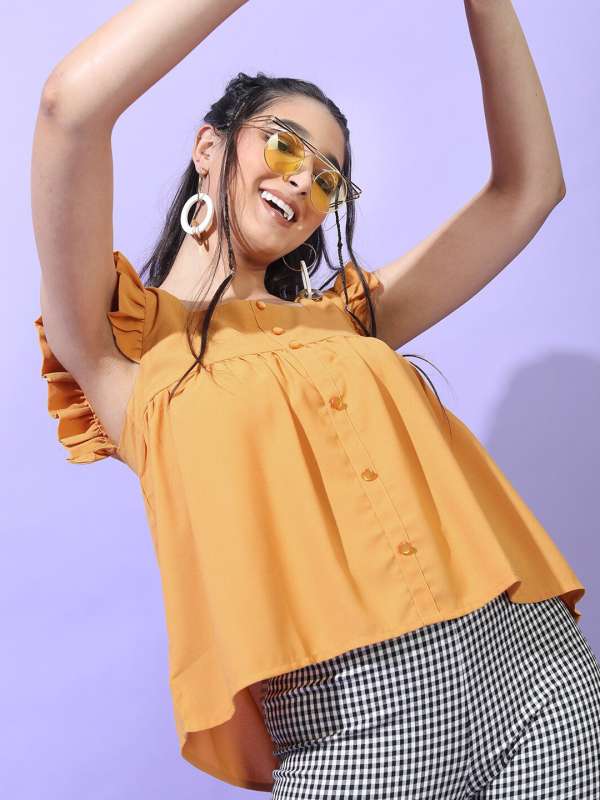 Yellow tops online myntra