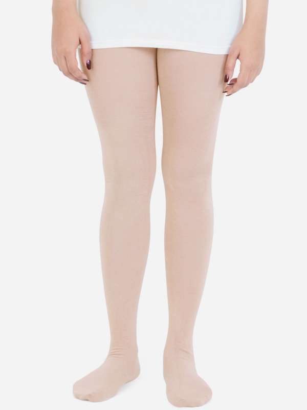 Beige store solid stockings