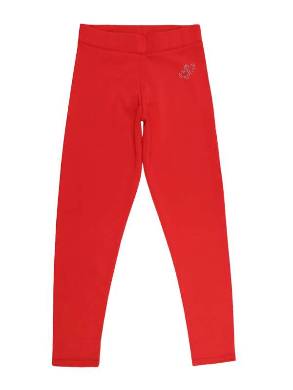 Buy V Mart Kids Girls Red Solid Cotton Jeggings Jeggings for Girls 18887976 Myntra