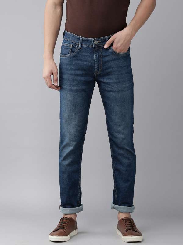 Buy Dark Blue Solid Jeans Online in India -Beyoung