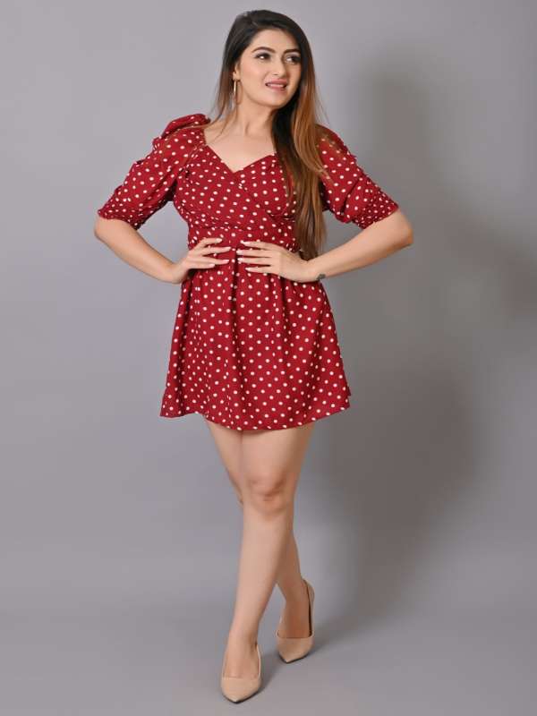 Grey sales red dress