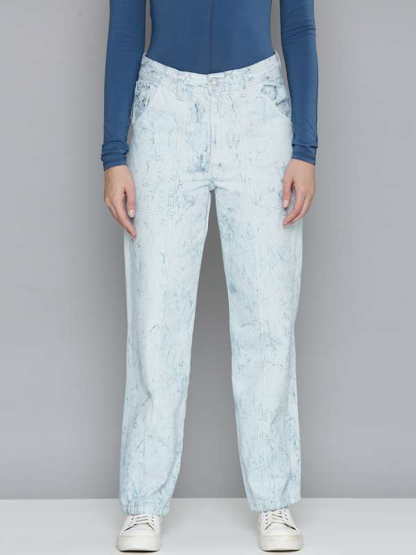 Slate Blue Baggy Fit Rigid jeans  Offduty India