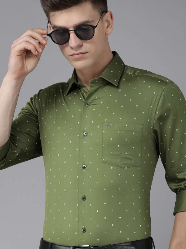 Olive formal shirt discount