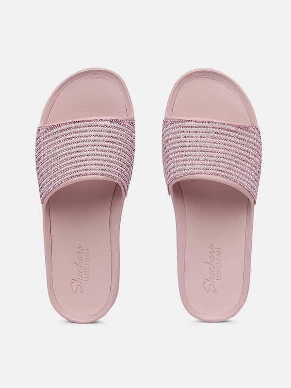 Buy Mint Green Flip Flops & Slipper for Girls by Skechers Online | Ajio.com