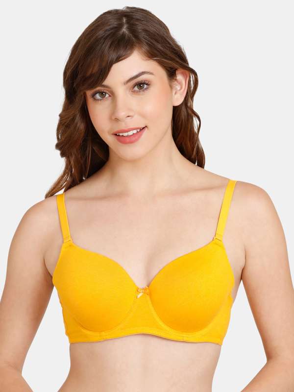 Peach Yellow Women Bra - Buy Peach Yellow Women Bra online in India