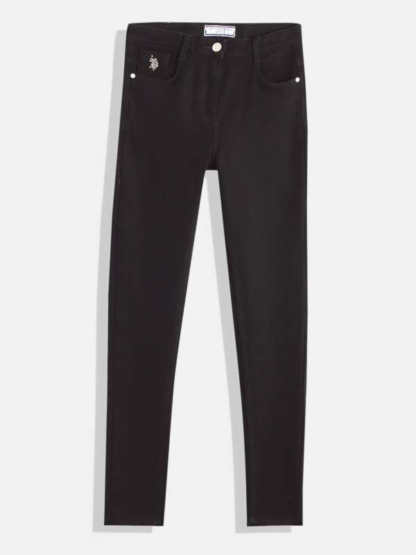 Black jeans for girls kids clearance