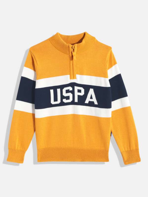 U.s Polo Assn Yellow Sweater Buy U.s Polo Assn Yellow Sweater online in India