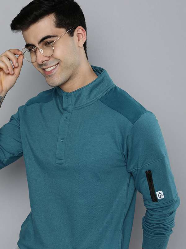 Men Mock Collar Sweatshirts - Buy Men 