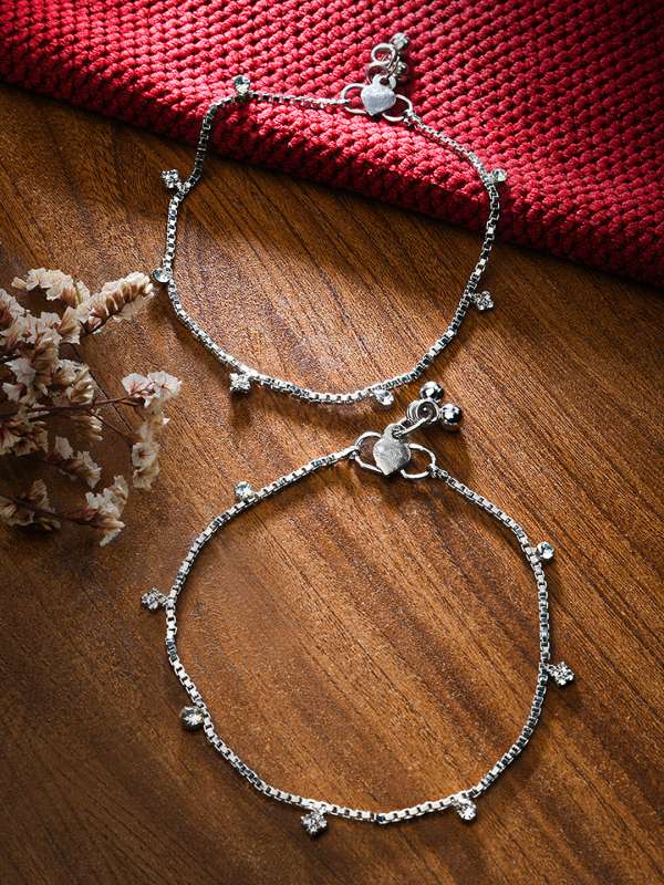 Silver German Anklet Buy Silver German Anklet online in India