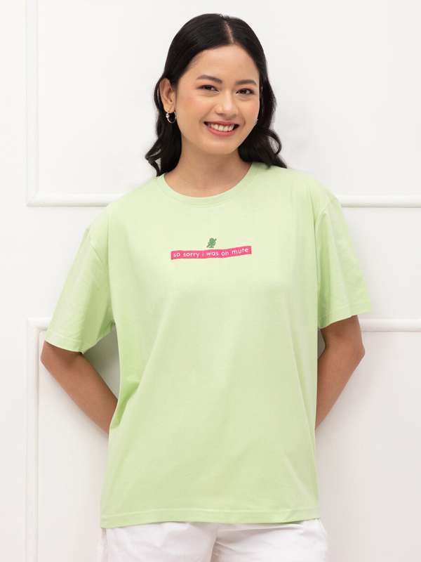 Pale green t shirt women's Clearance