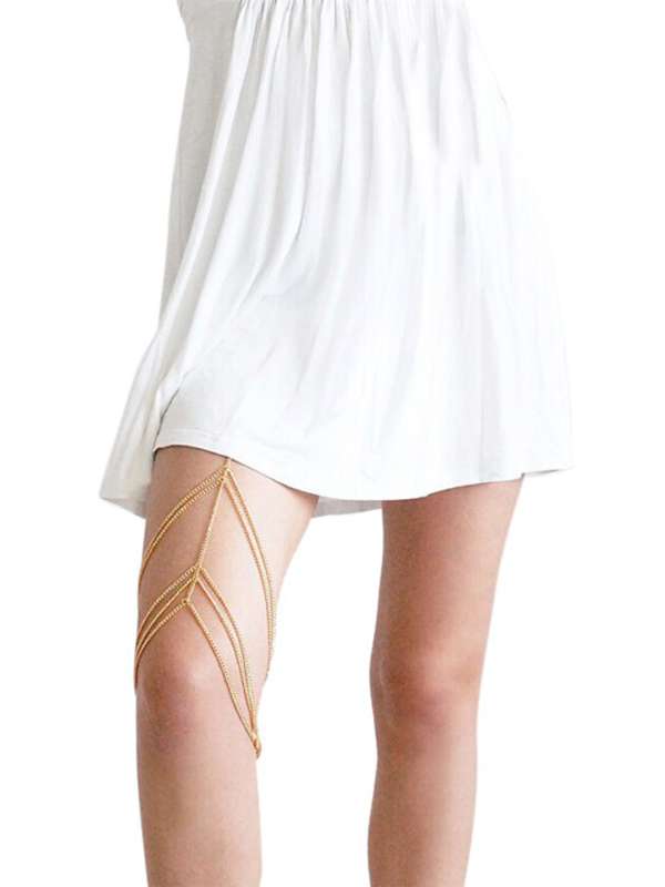 FEMNMAS Colourful Leg Chain Body Chain Thigh Chain Fashion Body