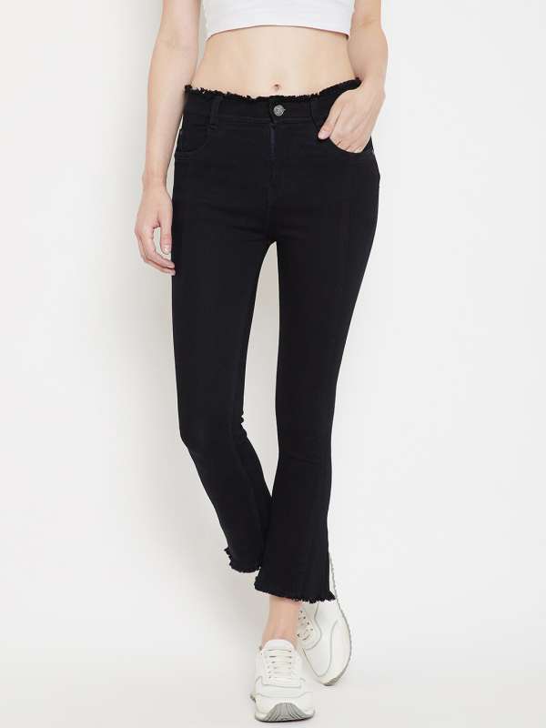 High Waist Bell Bottom Black Jeans – NiftyJeans