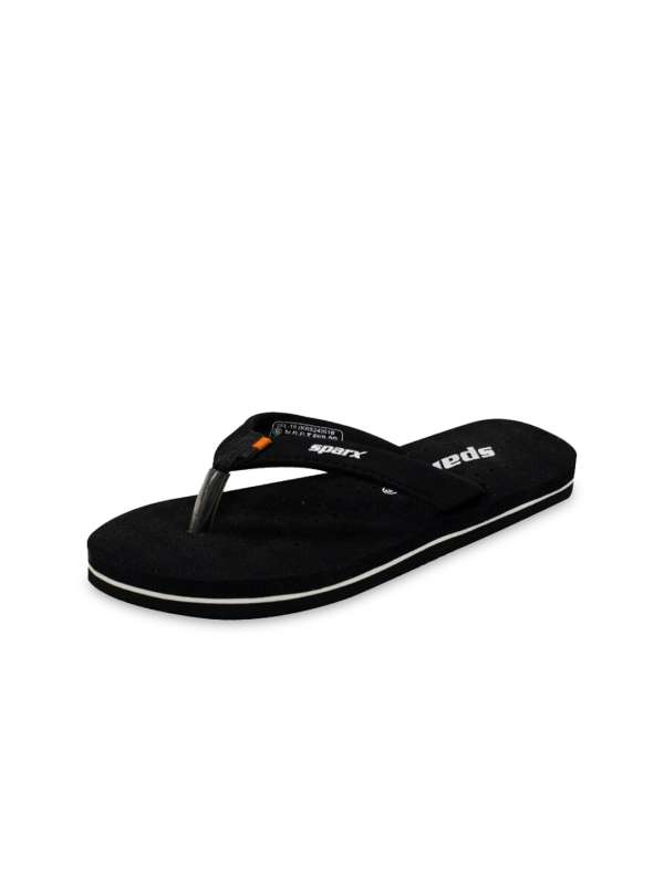 Sparx chappal black hot sale