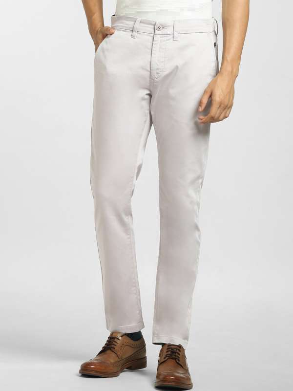 Buy Brown Plain Coloured Trousers for Men