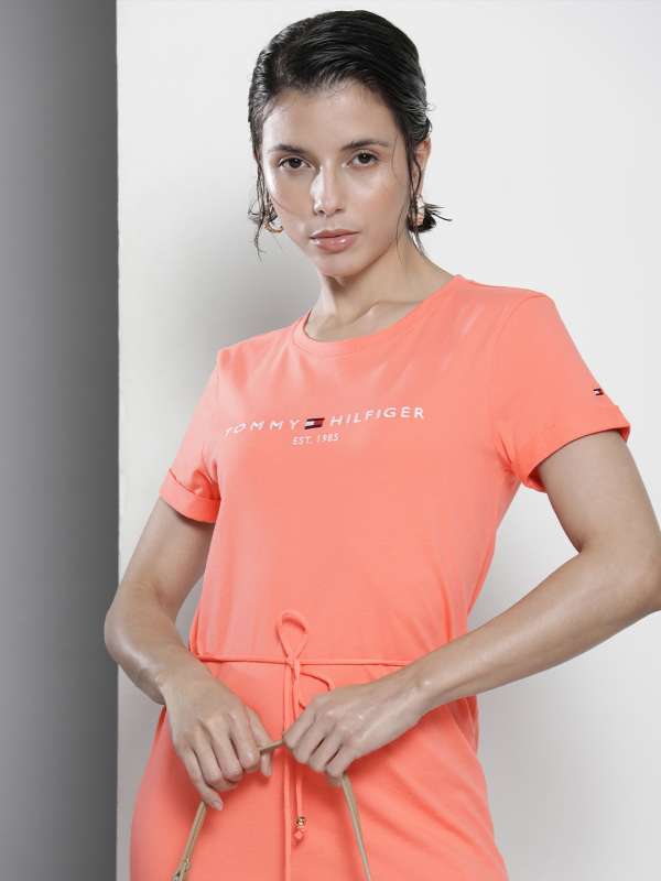Tommy hilfiger online orange dress