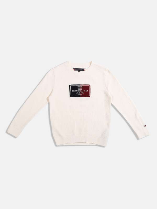 White tommy hilfiger discount jumper
