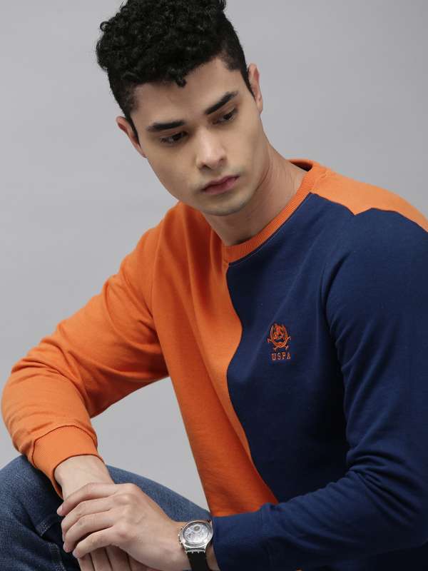 Orange Men Winter Wear U.s Polo Assn Buy Orange Men Winter Wear