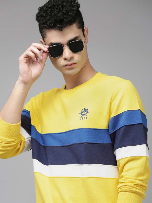 Yellow sweatshirt mens cheap