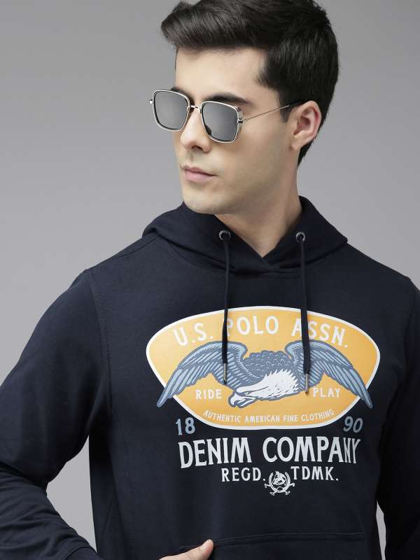 Navy blue and red polo deals hoodie