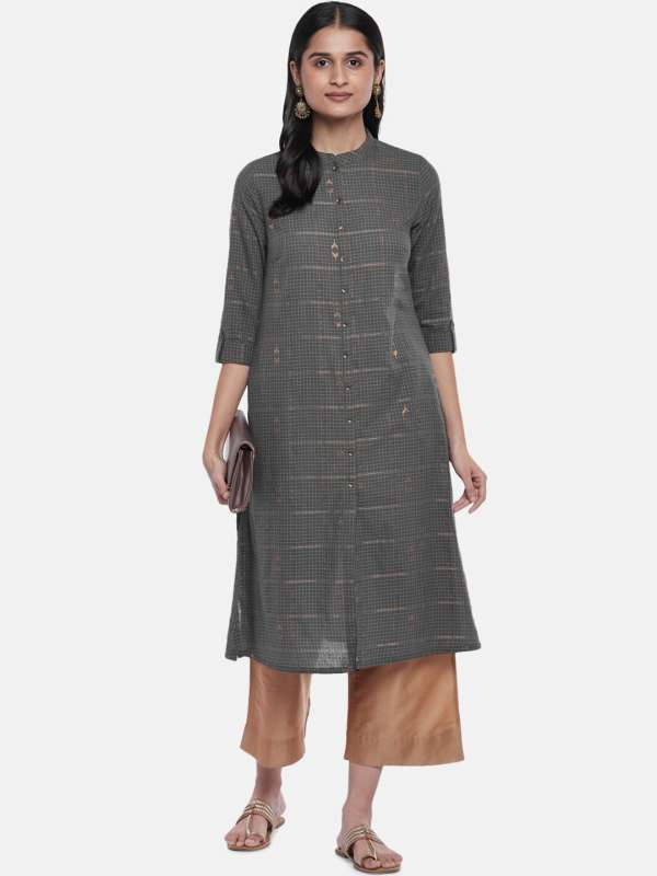 Grey Women Kurtas Kurtis Rangmanch By Pantaloons W Buy Grey Women Kurtas Kurtis Rangmanch By Pantaloons W online in India