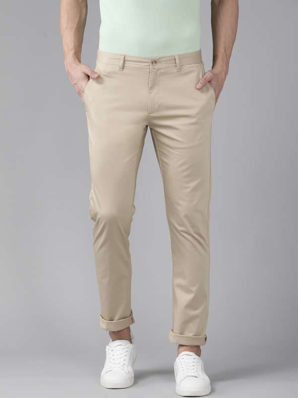 Buy Men Khaki Regular Fit Solid Casual Trousers Online  753085  Allen  Solly