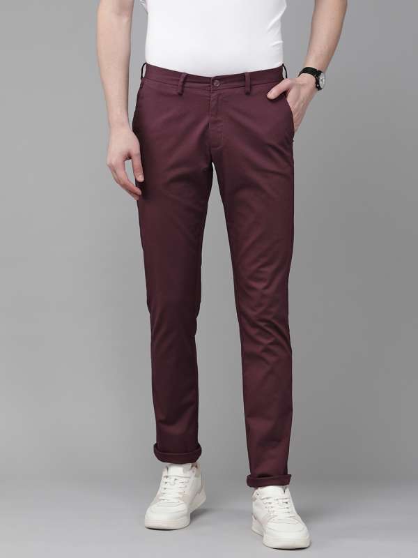 Buy Wine Solid Pants Online  W for Woman