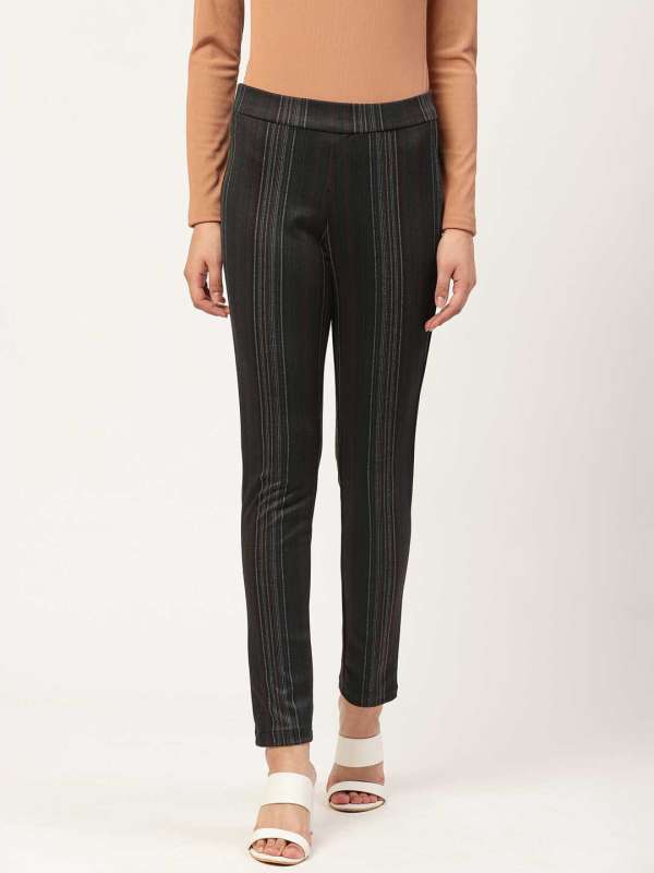 Striped treggings top