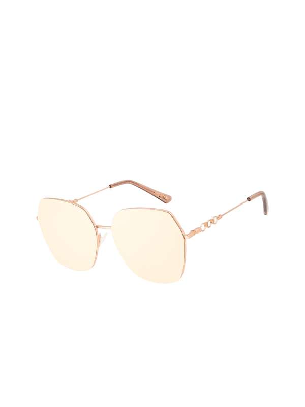 MOSCHINO 204725 UV-Protected Oversized Lens For Women (Gold, OS)