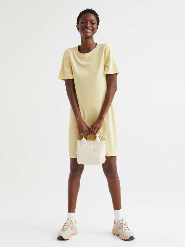 Yellow t shirt dress h&m hotsell