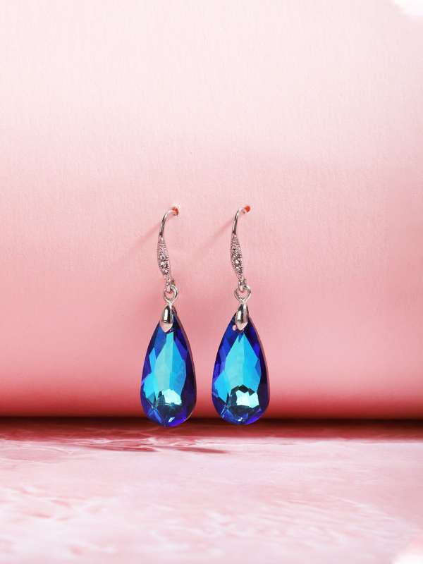 Navy Blue Earrings Buy Trendy Navy Blue Earrings Online in India Myntra