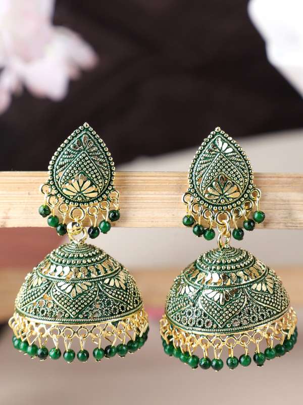 Green sales jhumka online