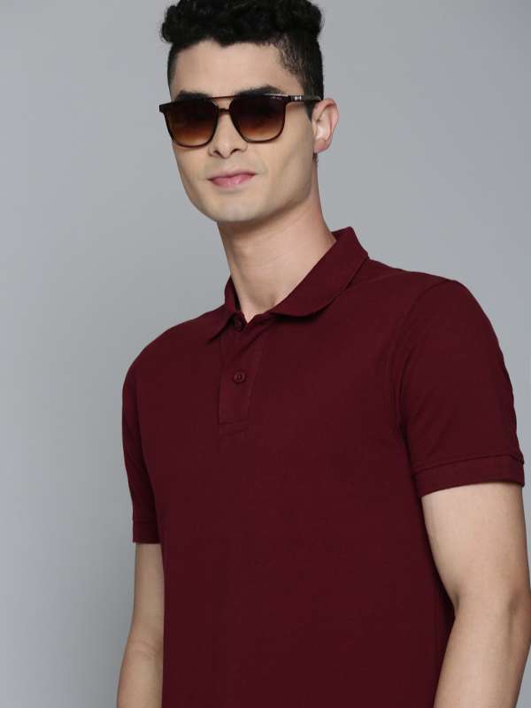 Maroon Men Polos Tshirts Flying Machine Superdry - Buy Maroon Men Polos  Tshirts Flying Machine Superdry online in India