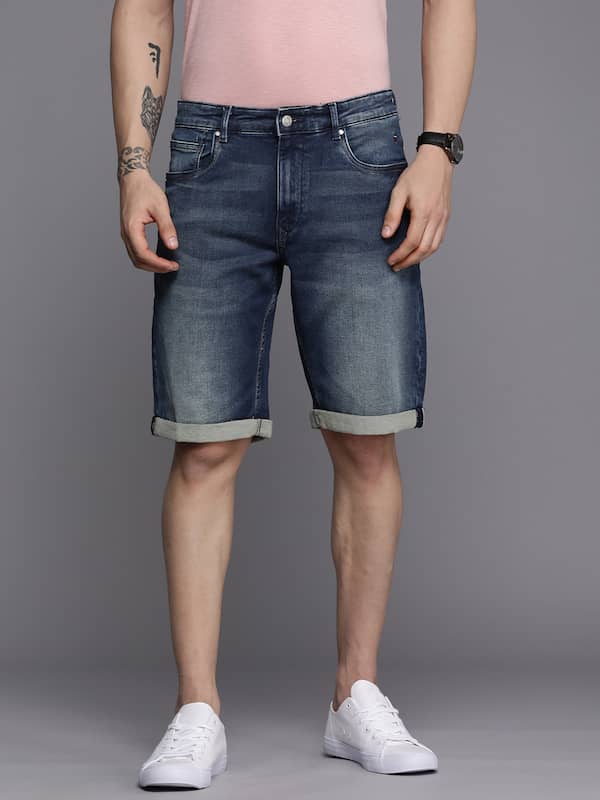 Buy Jack  Jones Dark Blue Regular Fit Denim Shorts for Mens Online  Tata  CLiQ