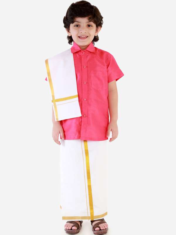 Pink colour dress for boy top