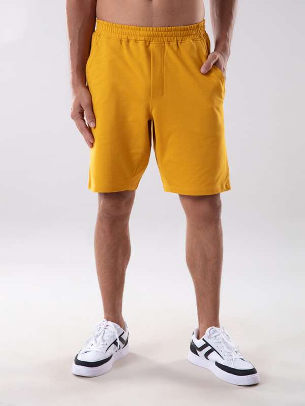 Mustard yellow mens shorts discount