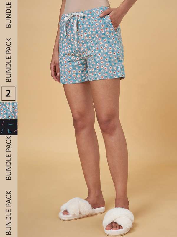 Womens long on sale pyjama shorts