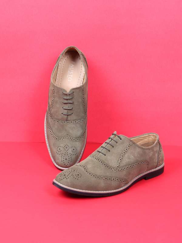 Green hot sale suede brogues