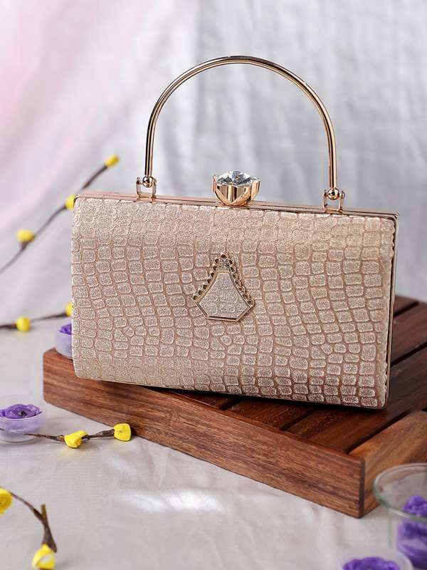 Gold Embellished Clutches - Buy Gold Embellished Clutches online in India