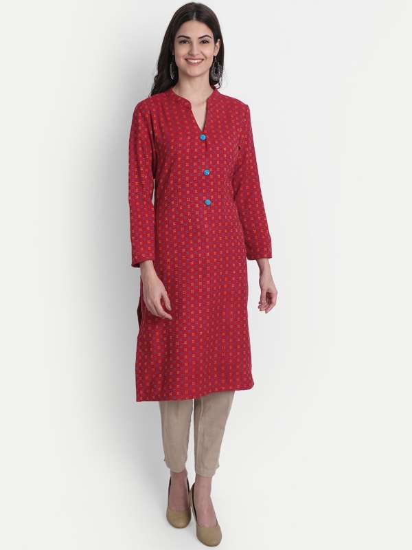 Woolen kurtis myntra best sale