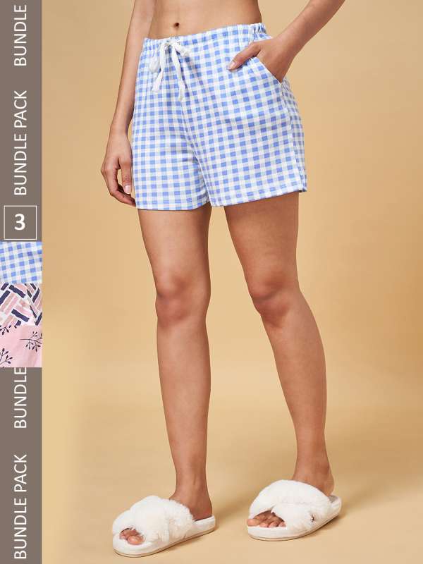 Womens long hotsell pyjama shorts
