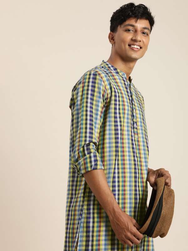 Multi Checked A Line Kurta 6853062.htm Buy Multi Checked A Line Kurta 6853062.htm online in India