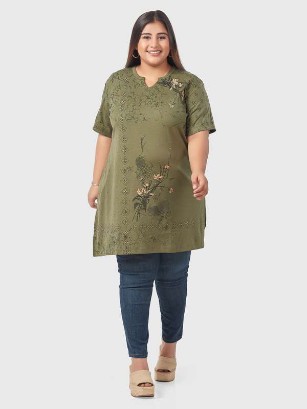 Olive green kurtis clearance online