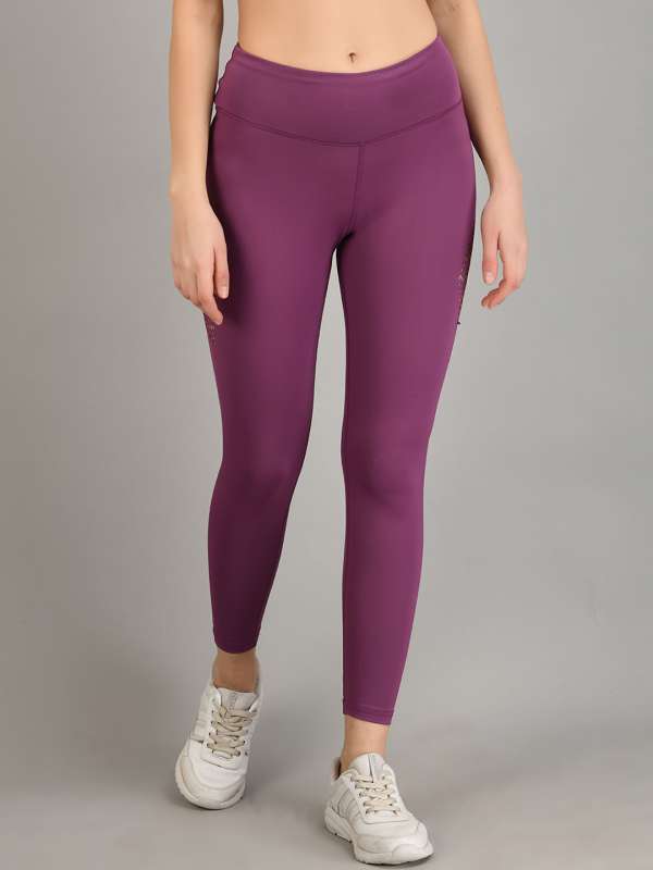 Buy Jockey Purple Printed Sports Leggings for Women Online @ Tata CLiQ