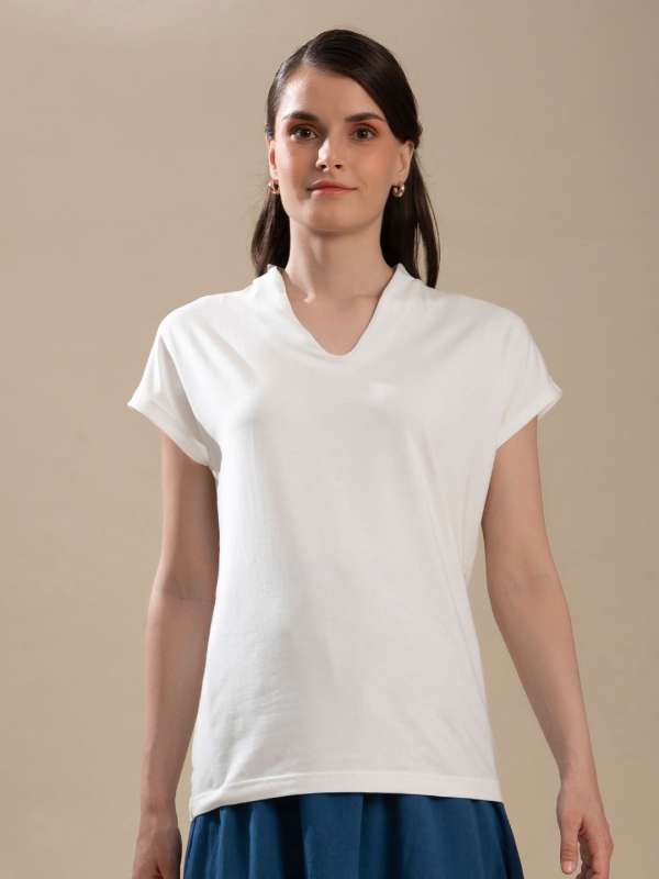 Off white v neck t 2025 shirt