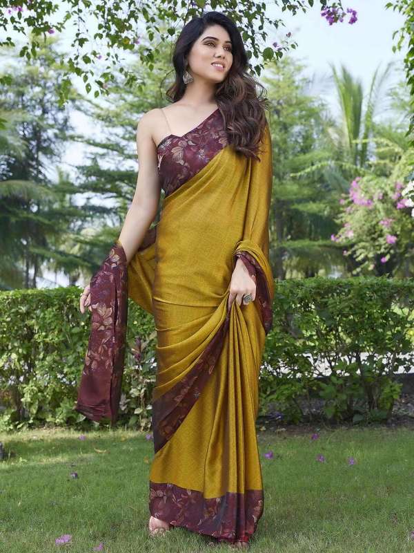 Floral sarees myntra cheap