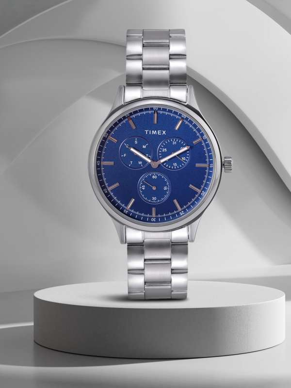 Silver chronograph sales watch mens