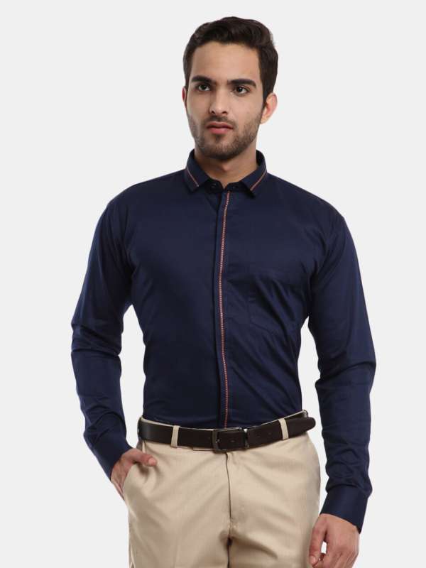 Navy blue party wear shirt new arrivals