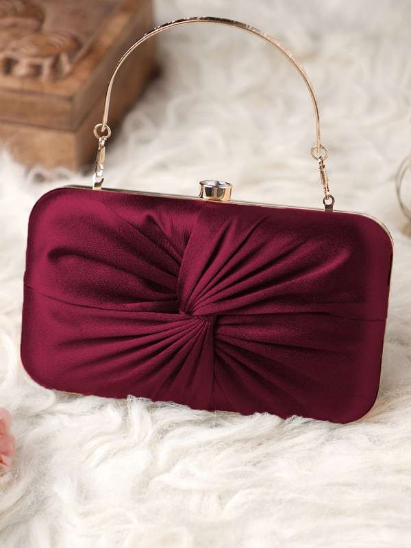 Maroon clutch sale